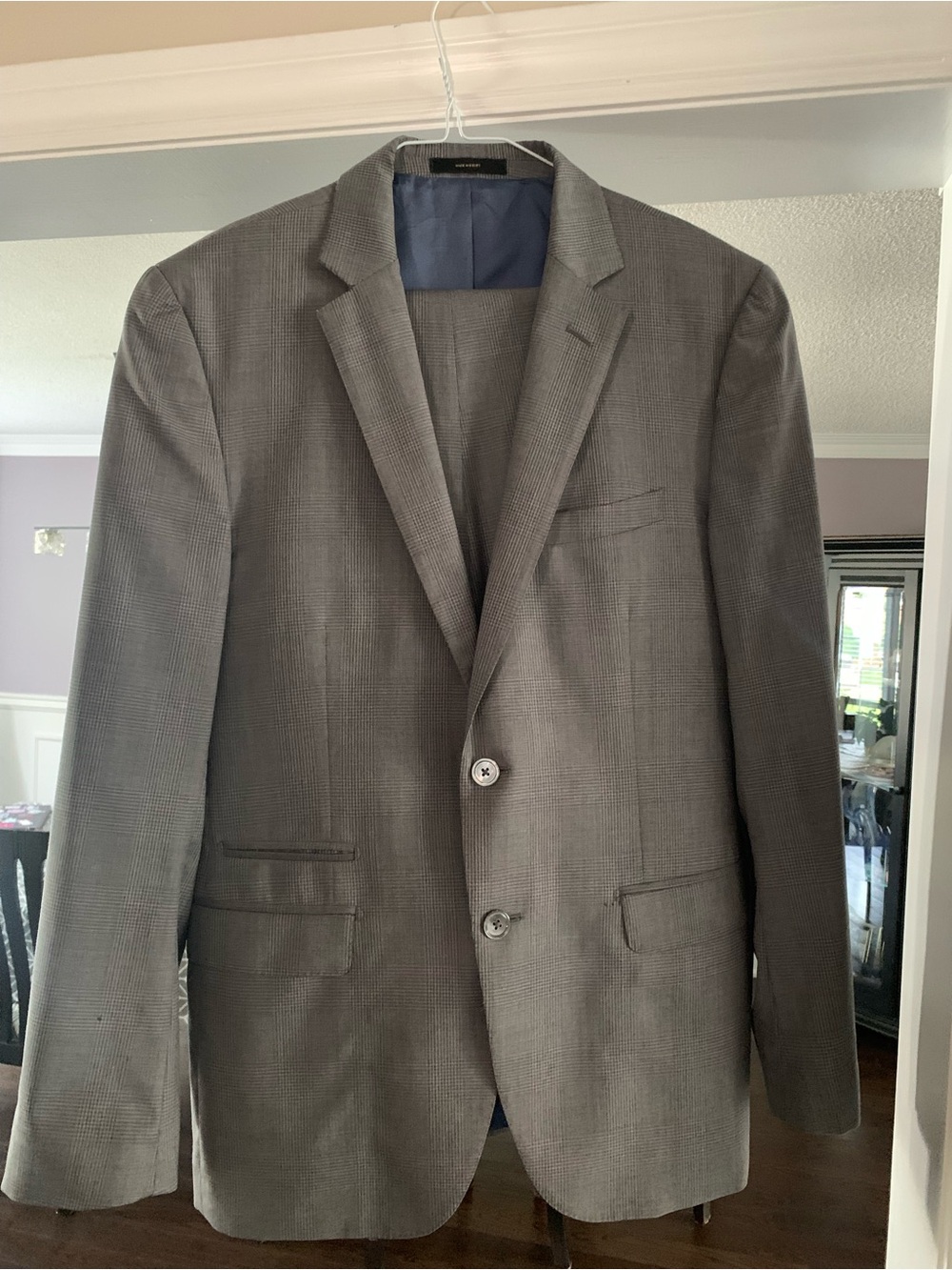 Massimo Dutti 100% ExtraFine Wool Men's Gray Two-Button Blazer